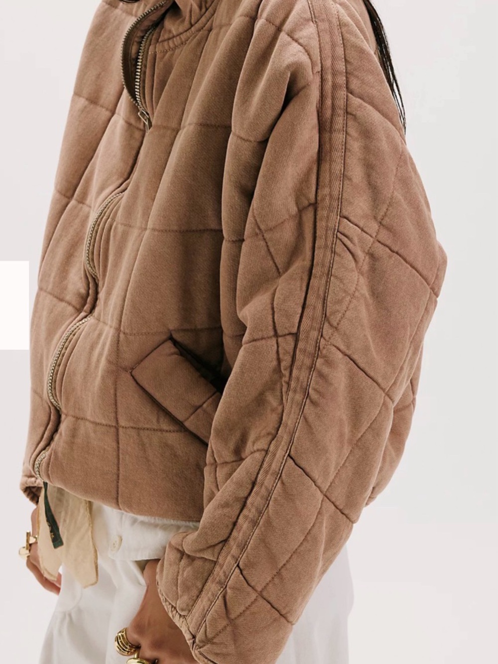 Free People Quilted Dolman Jacket